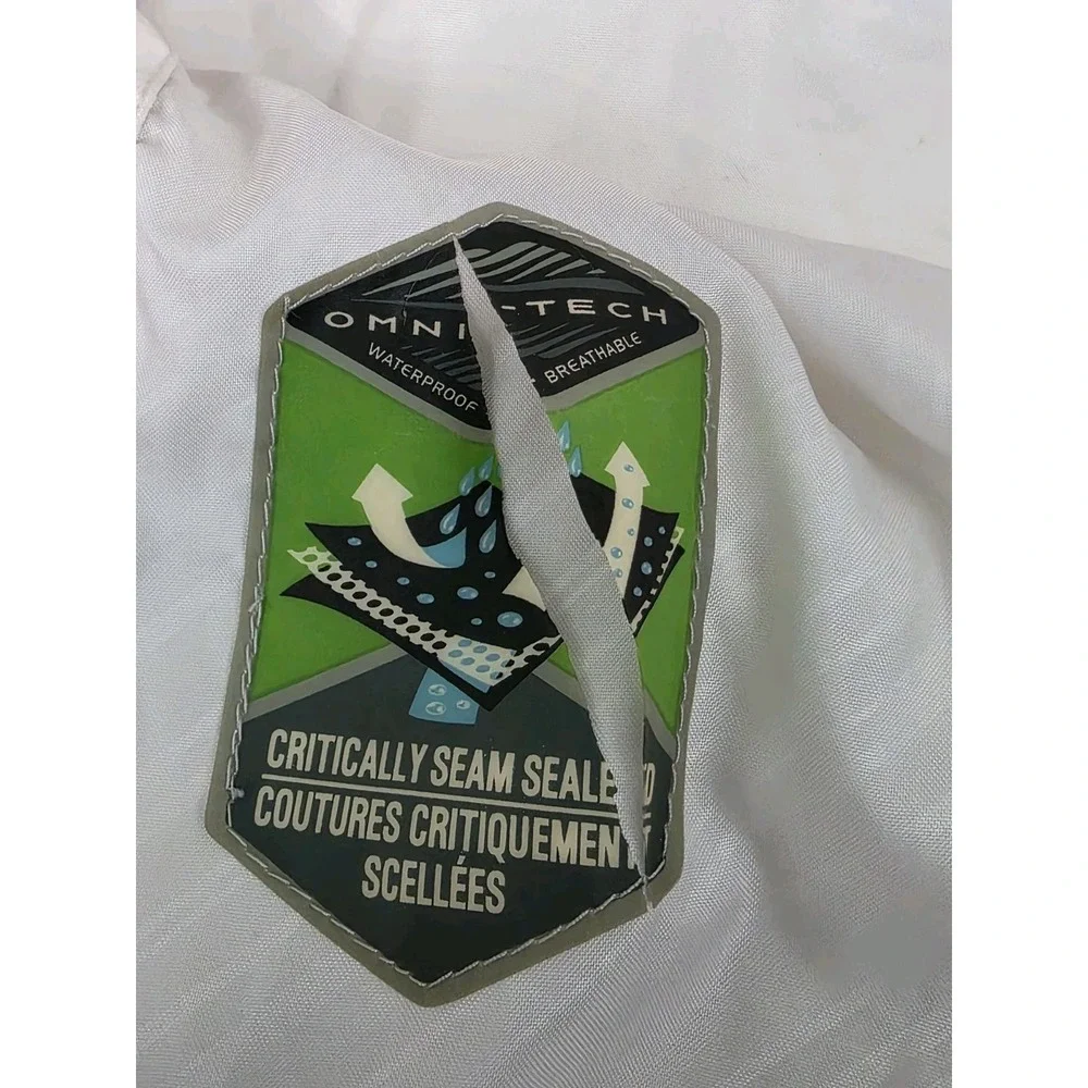 Columbia Jacket Womens Small Omni-Tech‎ Waterproof Breathable Hooded Zip Button